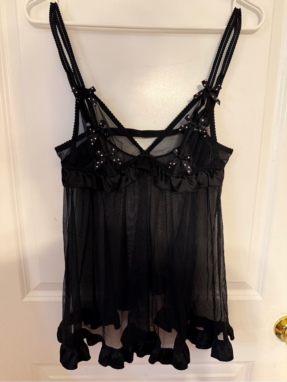 Victorias Secret Sexy Little‎ Things Teddy Black Sheer Lingerie Size Medium
